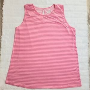 Zeroxposur Pink Striped Athletic Tank Top XL